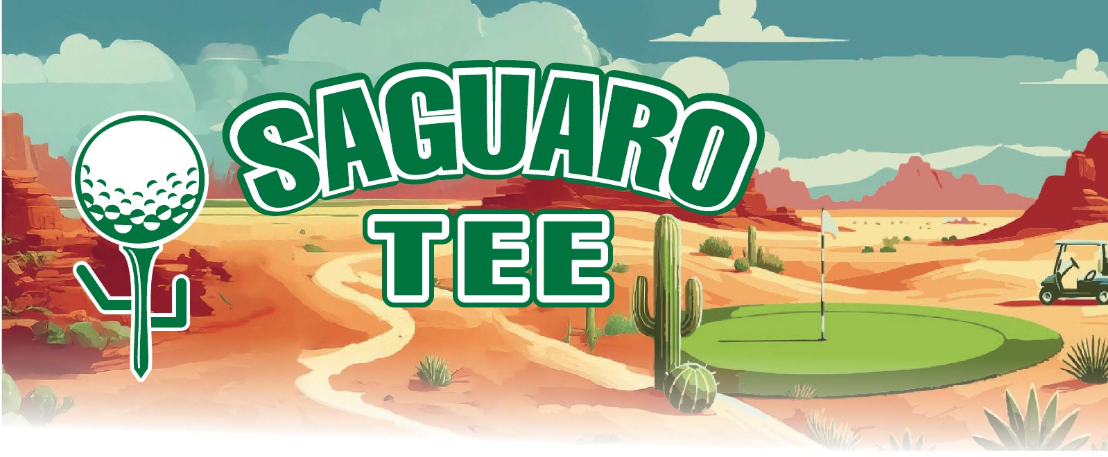 Saguaro Tee Southwest golf artwork